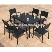 Hot sale outdoor chair garden plastic wood bistro dining  chair